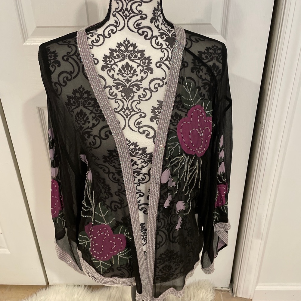 Beautiful hundred % silk women’s  beaded jacket